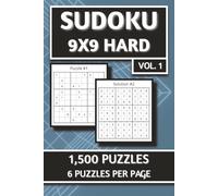 SUDOKU 9X9 HARD: SUDOKU PUZZLE BOOKS FOR ADULTS | 9X9 | 1500 PUZZLES