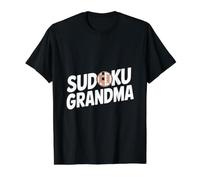 Sudoku Abuela Camiseta gráfica económica, Hombre, Negro, S