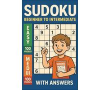 Sudoku Beginner to Medium - Travel Size: 200 Puzzles (100 Easy + 100 Medium) • With Answers