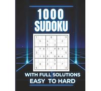 Sudoku Book for Adults: 1000 Sudoku Large Print Puzzles from Very Easy to Hard