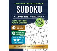 Sudoku Book for Adults Large Print - Easy to Medium: 200+ Sudoku Puzzles Easy to Medium | Extra Large Print for Seniors | Ideal Puzzle Book for Elderly & Gifts for Puzzle Lovers (KarCel Brain Games)
