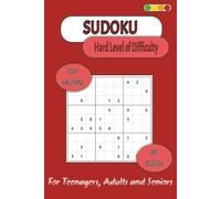 Sudoku Book Hard Level of Difficulty: Relaxing Challenging Sudoku Puzzles with Solutions | 100 Puzzles | 6x9 inches, 100 pages ... Gift for Vacations, Holidays, Weekends, Leisure Time