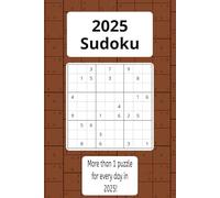 Sudoku book: Sudoku book with easy to read print | size 6 x 9 | A Puzzle for every day of 2025 with 368 challenges! | Difficulty ranking from Very Easy to Very Hard | 185 Pages