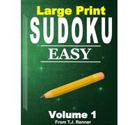 Sudoku Books for Adults Large Print: Volume 1, Easy, Extra Large Puzzle Grids, Sudoku puzzles for Adults, Teens, Seniors. Bold 9x9 grid is easy to use. Great gift idea.