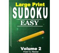 Sudoku Books for Adults Large Print: Volume 2, Easy, Extra Large Puzzle Grids, Sudoku puzzles for Adults, Teens, Seniors. Bold 9x9 grid is easy to use. Great gift idea.