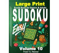 Sudoku Books for Seniors Large Print: Volume 10, Easy, Extra Large Puzzle Grids, Sudoku puzzles for Seniors, Teens, Adults. Bold 9x9 grid is easy to use. Great gift idea