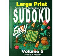 Sudoku Books for Seniors Large Print: Volume 5, Easy, Extra Large Puzzle Grids, Sudoku puzzles for Seniors, Teens, Adults. Bold 9x9 grid is easy to use. Great gift idea.