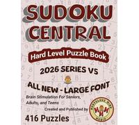 Sudoku Central Hard Level Puzzle Book