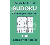 Sudoku Challenge Collection - 180 large print puzzles from easy to hard: Progressive levels for all skills - 2 Puzzles per Page | 6×9 in | Complete solutions