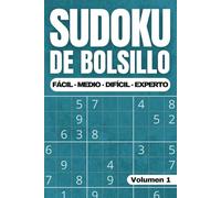 SUDOKU DE BOLSILLO para Jóvenes y Adultos: 210 Sudokus de Fácil a Experto para un Viaje Relajante y Entretenido - 6x9 Pulgadas - Soluciones Incluidas - LETRA GRANDE - 143 Páginas