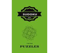 Sudoku Easy 1 Per Page: Sudoku Easy 1 Per Page Brain Games Math Puzzle (Sudoku series 1 per page)