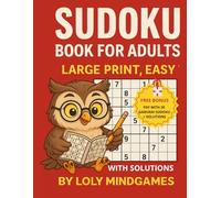 Sudoku Easy Only - Large Print Puzzle Book for Adults (8.5x11, 300 Puzzles): Big Grids and Numbers • 2 Puzzles per Page • 6 Solutions per Page • ... Mindgames Sudoku - Large Print Collection)