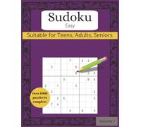 Sudoku, Easy, Volume 1: Sudoku with easy to read print, easy Puzzles Volume 1 | 8.5x11 inches, 250 pages | 1000+ Puzzles great for Vacations. Spare time and as Gifts.