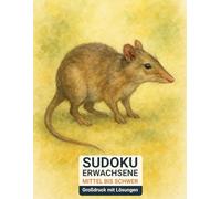 sudoku erwachsene mittel bis schwer: Großdruck mit Lösungen & Beuteldachs-Design