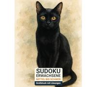 sudoku erwachsene mittel bis schwer: Großdruck mit Lösungen & Bombay-Katze-Design