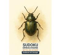 sudoku erwachsene mittel bis schwer: Großdruck mit Lösungen & Käfer-Design