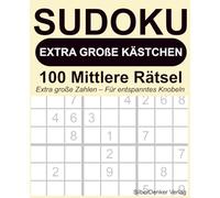 Sudoku - EXTRA GROSSE Kästchen: 100 mittlere Rätsel für entspanntes Gehirntraining
