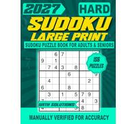 Sudoku Extra Large Print: 156 Large Print Hard to Extreme Sudoku Puzzles for Adults & Seniors with Complete Solutions