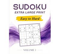 Sudoku Extra Large Print - Easy to Hard: One Puzzle per Page (8.5" x 11"), 150 Easy to Hard Puzzles with Full Solutions, Large Grid Brain Games for Adults & Seniors (Chuck Logic Sudoku Collection)