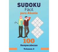 Sudoku Fácil para Abuelo. 100 Rompecabezas Volumen 2: sudoku con solución para personas mayores, Regalo para Abuelo.