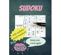 SUDOKU: For young people and adults, medium difficulty with solutions.
