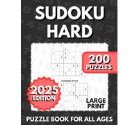 Sudoku Hard 200 Puzzles: Large-Print Puzzles, Challenge and Mastery for Adults, Teens and Seniors