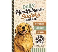 Sudoku Journal Gift for Dog Lovers: 150 Easy Large Print Puzzles with Writing Space | Travel Size Mindfulness Gratitude Diary | Fun And Relaxing Activity Book
