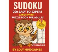 Sudoku Large Print for Adults - 200 Puzzles from Easy to Expert (8.5x11) 1 Puzzle Per Page + 20 Samurai Bonus): Clear and Comfortable Large Print ... Mindgames Sudoku - Large Print Collection)