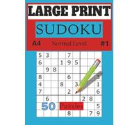 Sudoku Large Print Normal Level: 50 Puzzles Big Print with Solutions | A4| 210 mm x 297mm | For Adults, Seniors, Elderly