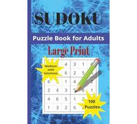 Sudoku: Large Print | Puzzle Book for Adults | Medium |100 puzzles with Solutions included | 6 x 9 great for traveling | Perfect gift