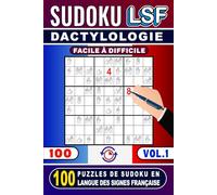 Sudoku LSF : Dactylologie - 100 Puzzles de Sudoku en Langue des Signes Française (Vol.1): Avec 5 Niveaux de Difficulté (Facile à Difficile) avec ... Pour Débutants, Experts et Amateurs de Sudoku