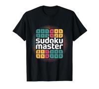 Sudoku Master Brain Teaser Puzzle Juego Camiseta gráfica económica, Hombre, Negro, XL