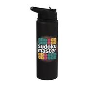 Sudoku Master Brain Teaser Puzzle Juego Stainless Steel Insulated Water Bottle