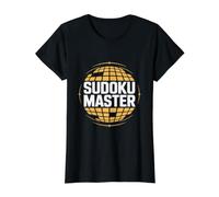 Sudoku Master Puzzle Resolviendo Camiseta Entusiasta Camiseta gráfica económica, Mujer, Negro, L