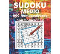 SUDOKU MEDIO: 600 Rompecabezas Medio | 9x9 Clásico Puzzle | 21,6 x 27,9 cm | Juego De Lógica Para Adultos