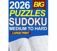 Sudoku Medium to Hard: Book for Adults Large Print Big Puzzles for Brain Exercise, Focus, and Relaxation