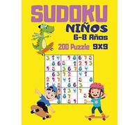 SUDOKU Niños 6-8 Años: Libro de Sudoku | clásico 9X9 adaptado a los niños más pequeños| Nivel Muy Fácil y Fácil | 200 cuadrículas + soluciones | 21,59 cm x 27,94 c - 76 páginas