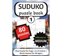Sudoku Puzzle Book: 80 Puzzles | One Puzzle Per Page | 6 x 9 Inches | Brain Games for All Ages (Sudoku Brain Training Series (difficulty lvl: medium))