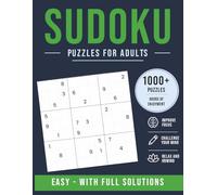 Sudoku Puzzle Book for Adults: 1000 Easy Sudoku Puzzles: Brain Games for Relaxation, Focus & Fun