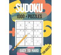 Sudoku Puzzle Book for Adults: 1000+ Easy to Hard Puzzles | for Brain Focus, Relaxation & Memory Boost | Includes Solutions: Challenge your mind, with ... for adults, seniors, and puzzle lovers