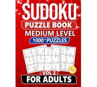 Sudoku Puzzle Book for Adults: 1000+ Medium Level Puzzles with Solutions - Vol 2