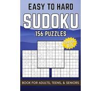Sudoku Puzzle Book for Adults: 156 Easy to Hard Puzzles with Solutions | Compact Travel Size Gift