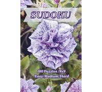 Sudoku Puzzle Book for Adults - 180 Easy, Medium & Hard Puzzles |: Large Print 9x9 Brain Games with Solutions