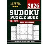 Sudoku Puzzle Book for Adults and Seniors: 402 Puzzles with Solutions: Easy, Medium, Hard Levels for Brain Training & Relaxation - Large Print ... Gift for Men & Women (Gifts for Men & Women)
