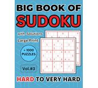 Sudoku Puzzle Book for Adults Hard to Very Hard Large Print Vol.1:+1000 Sudoku Brain Teaser Puzzles with Solutions for Adults, Seniors and Teens