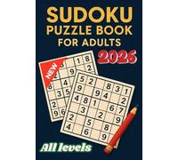 Sudoku Puzzle Book for Adults: Two Puzzles Per Page: Easy, Medium, Hard with Solutions