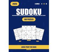 Sudoku Puzzle Book for Dads: Large Print Father's Day Gift with Dad Jokes - 100 Puzzles, 4 Levels Easy to Expert: Fun Brain Activity Book for Father's ... Adults (Large Print Sudoku Book for Adults)