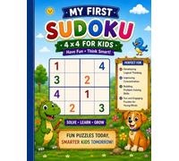 Sudoku Puzzle Book for kids Beginners 4x4: Easy Mini Sudoku Puzzles for Kids, Seniors & Adults - 50 Fun 4x4 Grids with Solutions & Numbers to trace