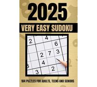 Sudoku Puzzle Book Large Print 2025, Very Easy Level, For Adults, Teens And Seniors, Full Solutions: Travel Size For Beginners, 104 Sudoku Puzzles, Gold Edition, Gift For All Occasions