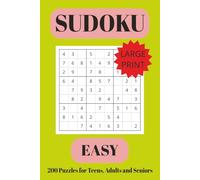 Sudoku Puzzle Book - Large Print - Easy Level: Progressively Challenging Puzzles with 1 Puzzle per Page for Easy Reading and Complete Solutions ... Adults and Seniors for Free Time Relaxation
